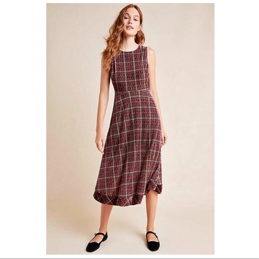 Burgundy Velvet Dress from Anthro!